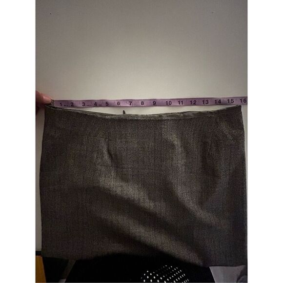 Vintage Wool Chaiken Knee Length Pleated Pencil Skirt Size 8 Brown Wool Gatsby - Picture 13 of 14